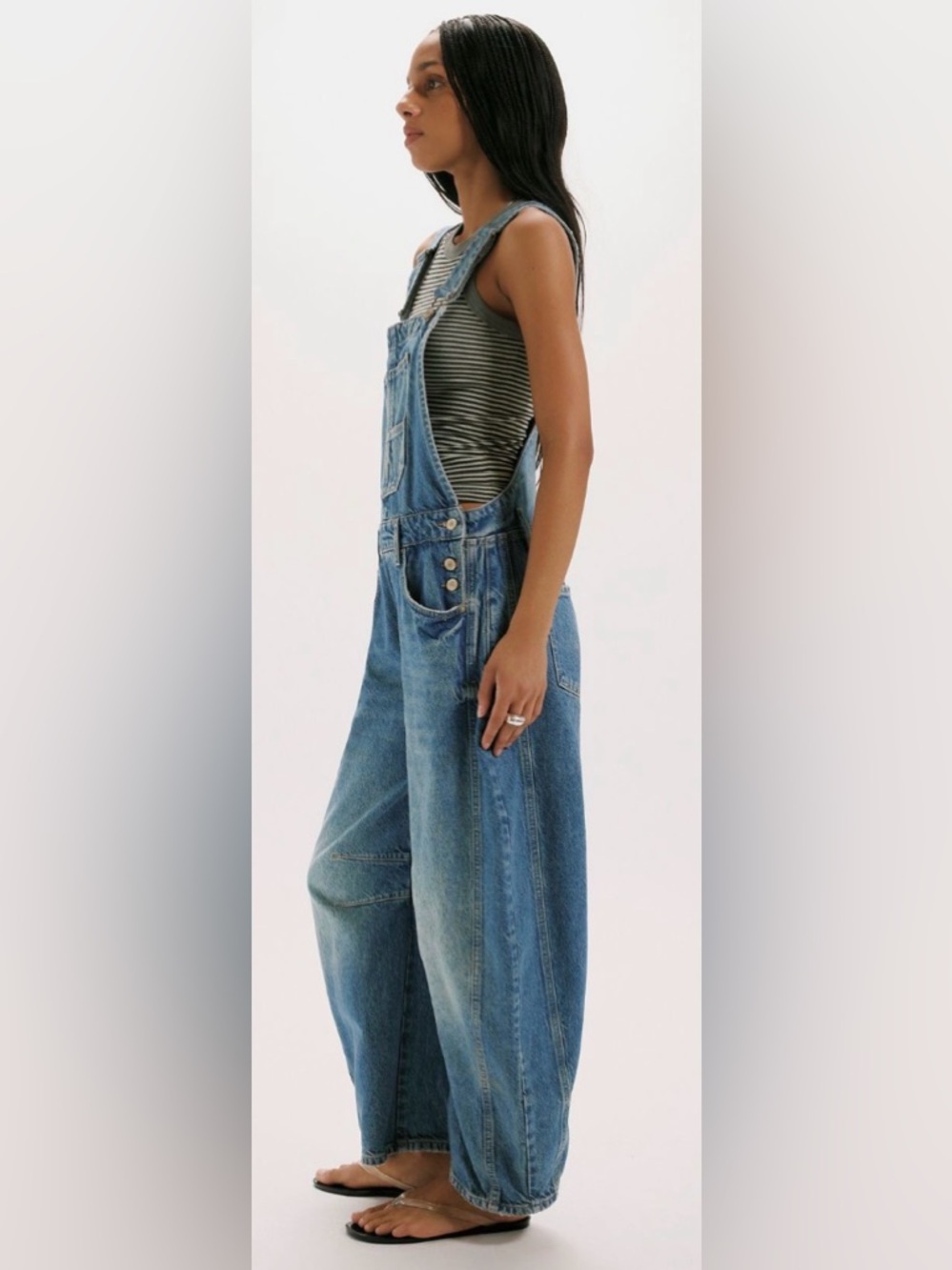 We The Free Good Luck Barrel Overalls size XL in Ultra Light Beam - Picture 4 of 10